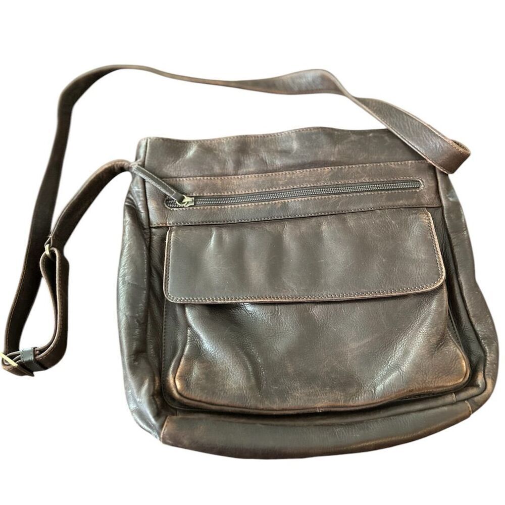 Derek Alexander‎ Vintage Brown Leather Shoulder Bag Women's Casual